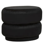 Black Velvet Oval Pouffe | Hartford