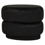 Black Velvet Oval Pouffe | Hartford
