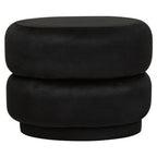 Black Velvet Oval Pouffe | Hartford