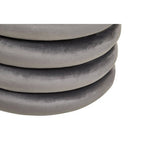 Grey Velvet Round Pouffe | Hartford