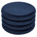Midnight Navy Velvet Round Pouffe | Hartford