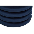 Midnight Navy Velvet Round Pouffe | Hartford