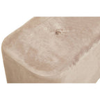 Mink Velvet and Matte Gold Rectangular Pouffe | Hartford