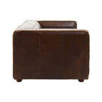 2 Seater Antique Brown Leather Sofa | King
