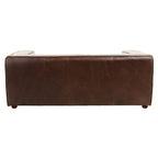 2 Seater Antique Brown Leather Sofa | King