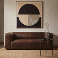 2 Seater Antique Brown Leather Sofa | King