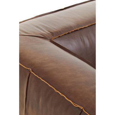 2 Seater Antique Brown Leather Sofa | King