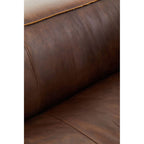 2 Seater Antique Brown Leather Sofa | King