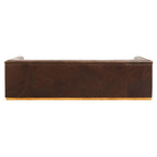 3 Seater Modern Chesterfield Dark Brown Leather Sofa | King