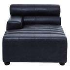 Antique Black Left Arm Leather Modular Chaise Sofa | King