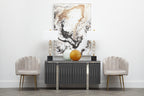Mink Velvet Scalloped Dining Chair | Bari