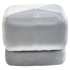 Grey Velvet Square Stool | Kaia