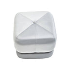Grey Velvet Square Stool | Kaia