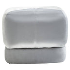 Grey Velvet Square Stool | Kaia
