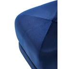Midnight Blue Velvet Square Stool | Kaia
