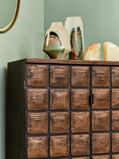 Recycled Dark Oak Wood Cabinet | Lucca