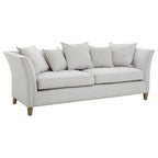 3 Seater Grey Fabric Sofa | Sutton