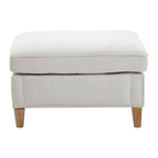 Grey Fabric Footstool | Sutton