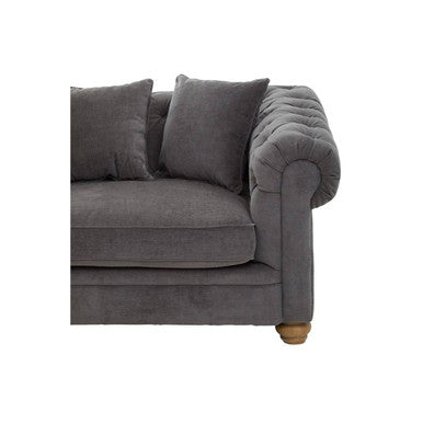 3 Seater Grey Fabric Sofa, Spencer
