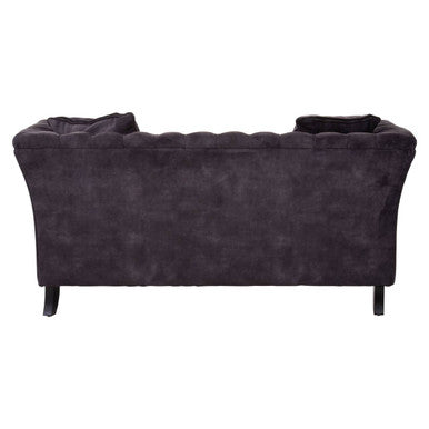 2 Seater Grey Velvet Sofa, Sabrina