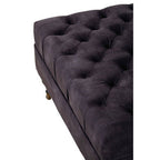 Grey Velvet Ottoman | Sabrina