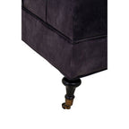 Grey Velvet Ottoman | Sabrina