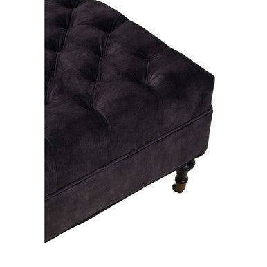 Grey Velvet Ottoman | Sabrina