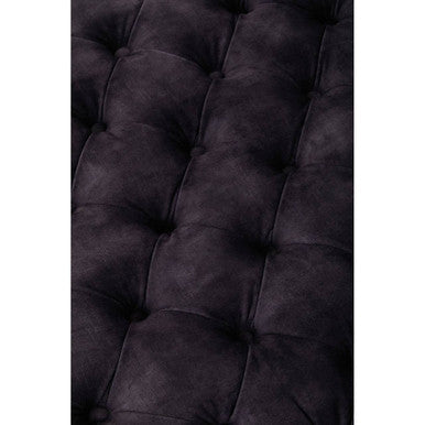 Grey Velvet Ottoman | Sabrina