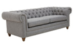 3 Seater Grey Linen Sofa | Stella