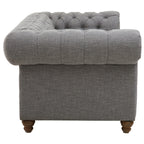 3 Seater Grey Linen Sofa | Stella