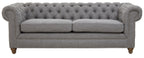 3 Seater Grey Linen Sofa | Stella
