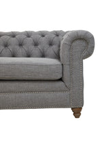 3 Seater Grey Linen Sofa | Stella