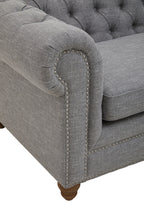 3 Seater Grey Linen Sofa | Stella