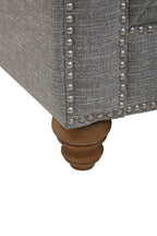 3 Seater Grey Linen Sofa | Stella