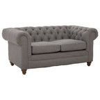 2 Seater Grey Linen Sofa, Stella
