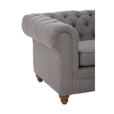 2 Seater Grey Linen Sofa, Stella