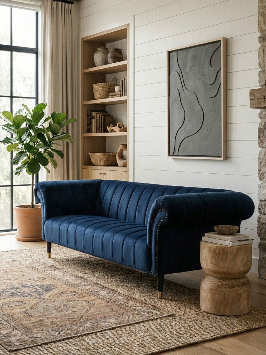 3 Seater Midnight Velvet Sofa, Siena