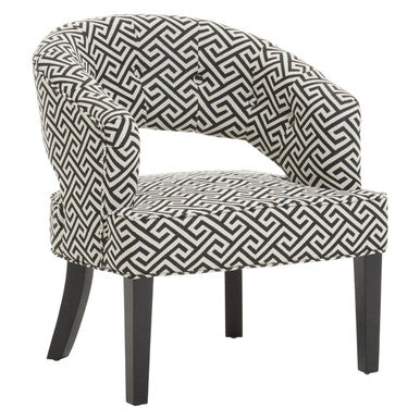 Greek Key Design Cutout Lounge Chair | Regents Park