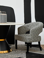 Greek Key Design Cutout Lounge Chair | Regents Park