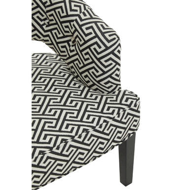 Greek Key Design Cutout Lounge Chair | Regents Park