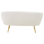 2 Seater Sofa With Gold Finish Legs, Yazmin