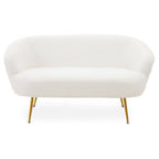 2 Seater Sofa With Gold Finish Legs, Yazmin