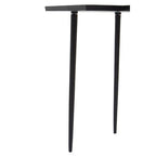 Black Nickel Metal Top Futuristic Abstract Side Table with Black Frame | Simbolo