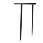 Brown Bronze Metal Top Abstract Side Table with Black Legs | Simbolo