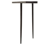 Brown Bronze Metal Top Abstract Side Table with Black Legs | Simbolo
