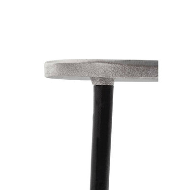Silver Overlapping Tray Top Side Table with Black Metal Legs | Simbolo