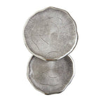 Set of 2 Silver Oak Effect Top Side Tables with Black Legs | Silva