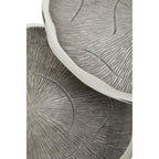 Set of 2 Silver Oak Effect Top Side Tables with Black Legs | Silva