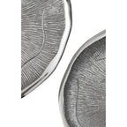 Set of 2 Silver Oak Effect Top Side Tables with Black Legs | Silva