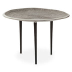Silver Oak Effect Top Coffee Tables with Black Legs | Silva